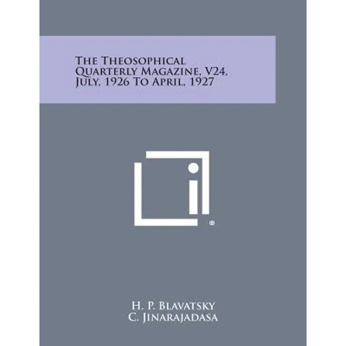 The Theosophical Quarterly Magazine, V24, July, 1926 to April, 1927 - Paperback | Books | Wiccan Center