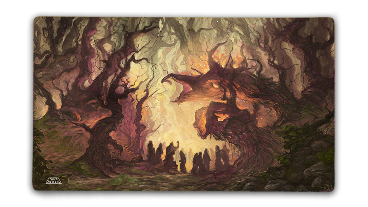 Fire-Lit Forest | Playmat | Wiccan Center