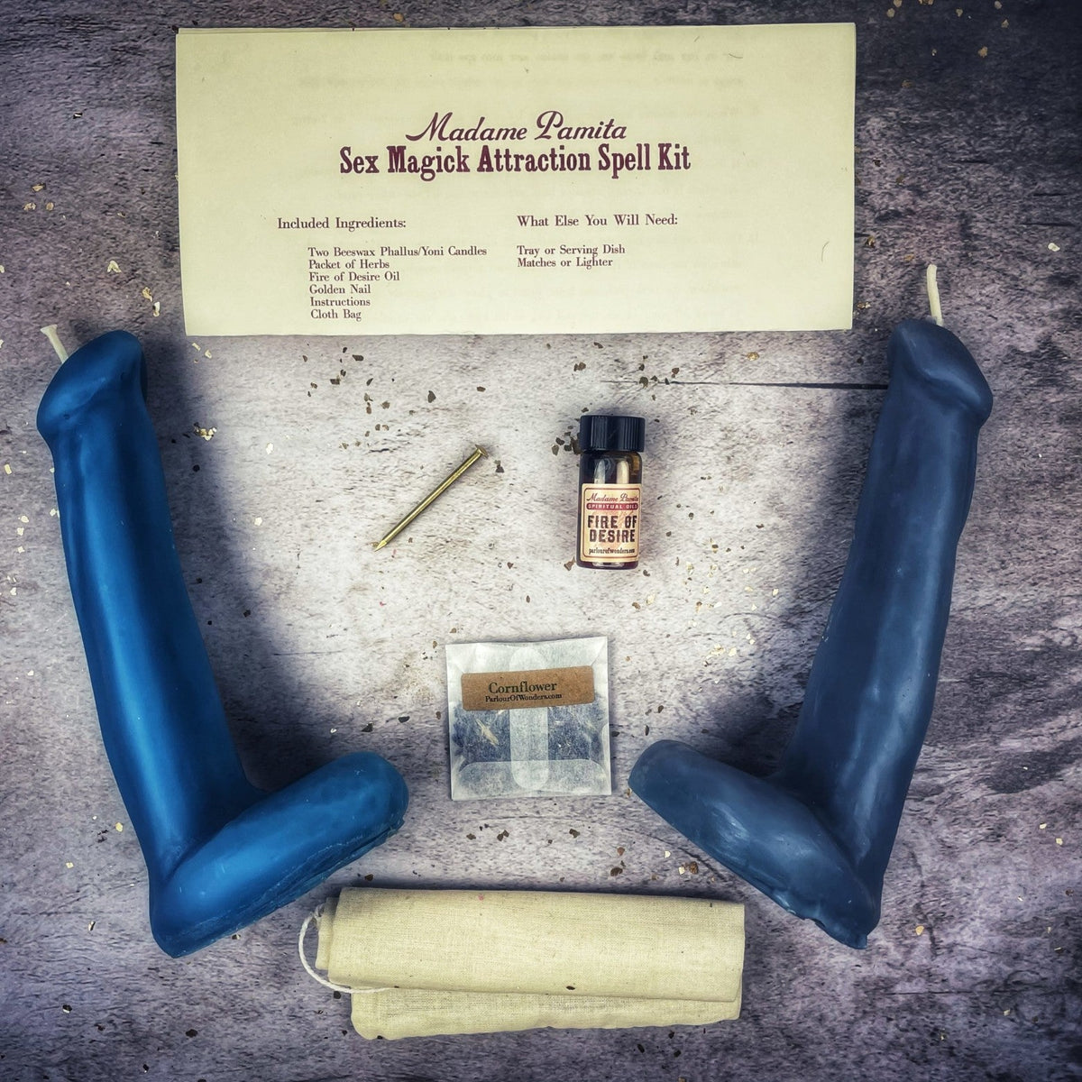 Sex Magick Candle Spell Kit - Phallus/Phallus - Passion & Desire | Candle Spell Kit | Wiccan Center