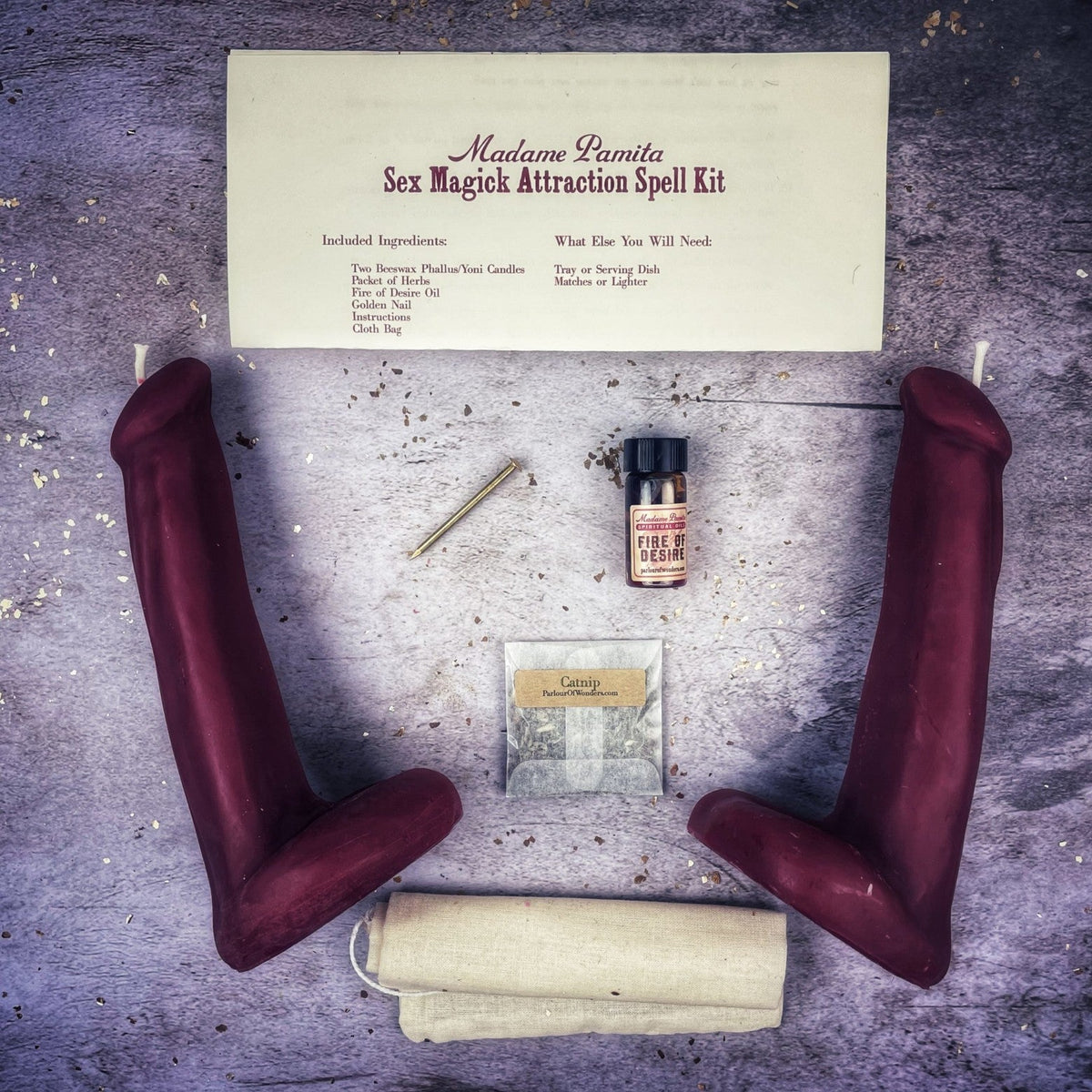 Sex Magick Candle Spell Kit - Phallus/Phallus - Passion & Desire | Candle Spell Kit | Wiccan Center