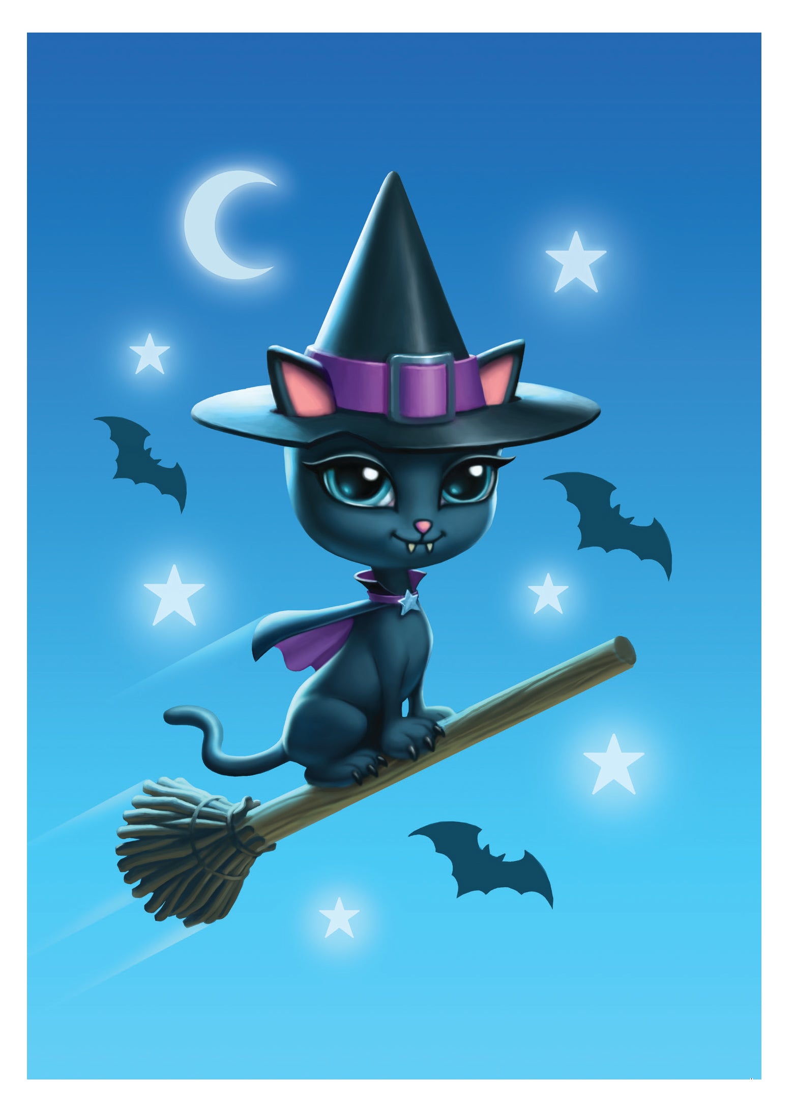 Witch Kitty Card | Cards - James Ryman | Wiccan Center