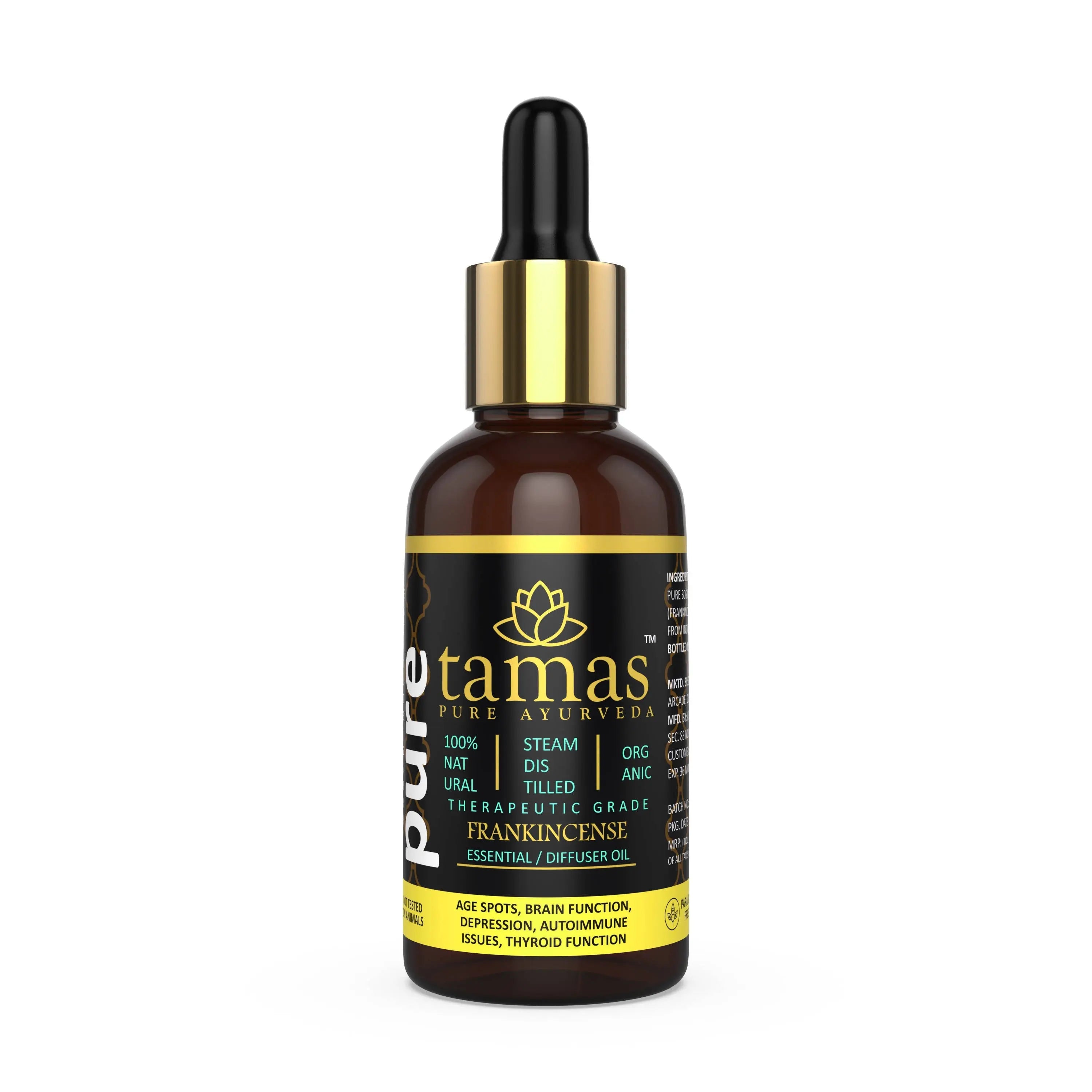 Tamas Pure Ayurveda 100% Organic Frankincense Essential Oil - USDA Certified Organic | Tamas Ayurveda | Wiccan Center