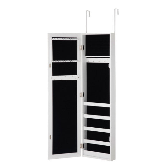 Door and Wall Mounted Armoire Jewelry Cabinet with Full-Length Mirror | Bedroom | Wiccan Center