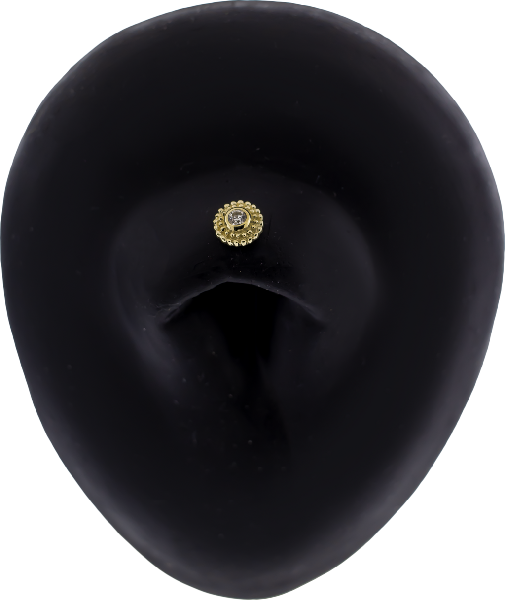 Lustrella - 14KT Gold Threadless End | Threadless End | Wiccan Center