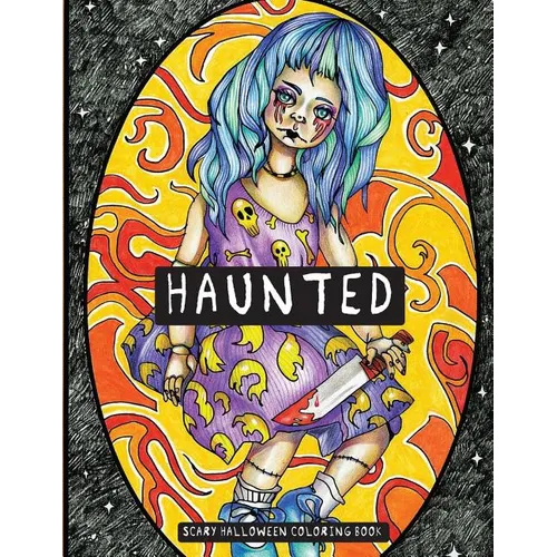 Haunted: Scary Halloween Coloring Book - Paperback | Books | Wiccan Center