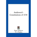 Anderson's Constitutions of 1738 - Paperback