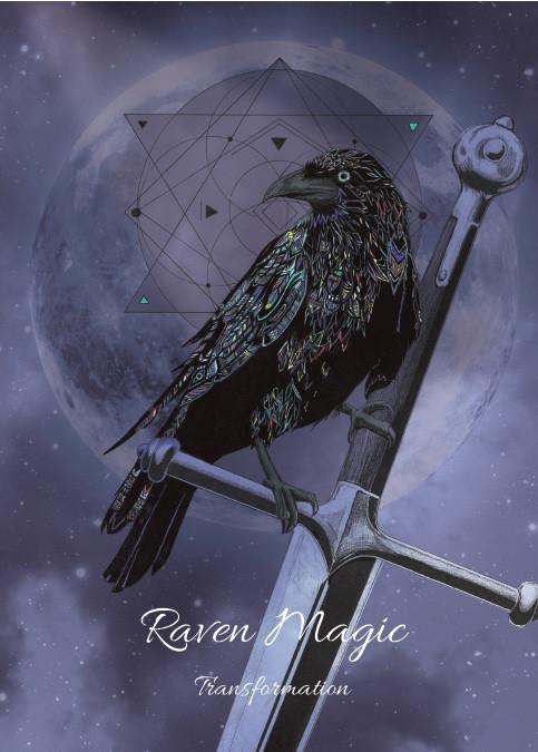 Raven Magic Card for Transformation | Karin Roberts Cards | Wiccan Center