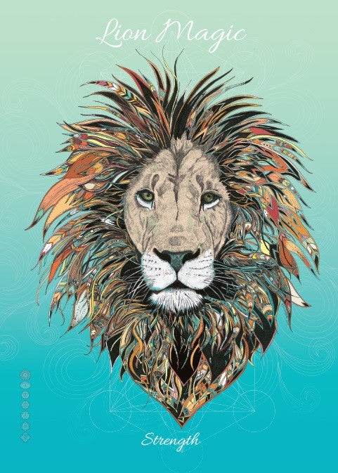 Lion Magic Card for Strength | Karin Roberts Cards | Wiccan Center