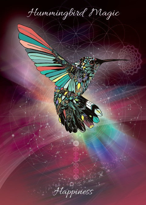 Hummingbird Magic Card for Happiness | Karin Roberts Cards | Wiccan Center