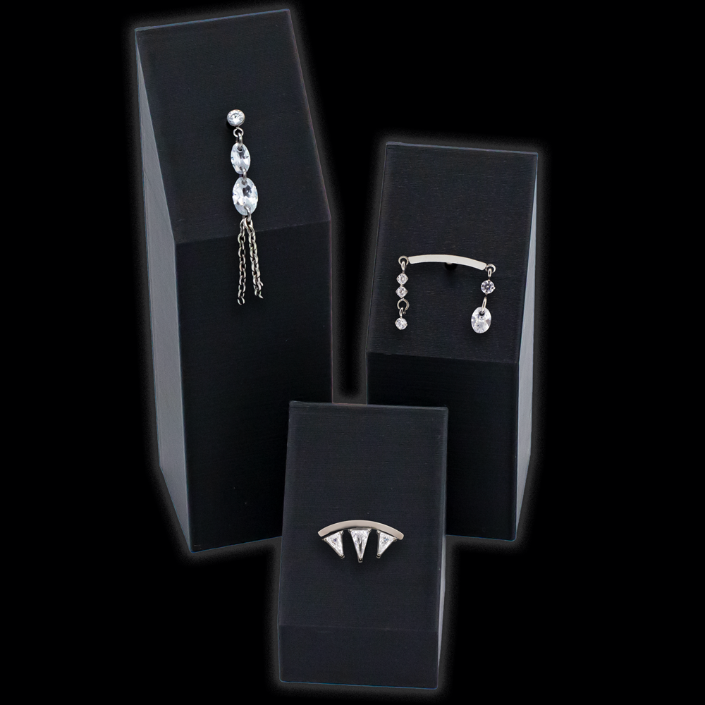 Set of 3 Threadless Jewelry Display Stands | Body Jewelry | Wiccan Center