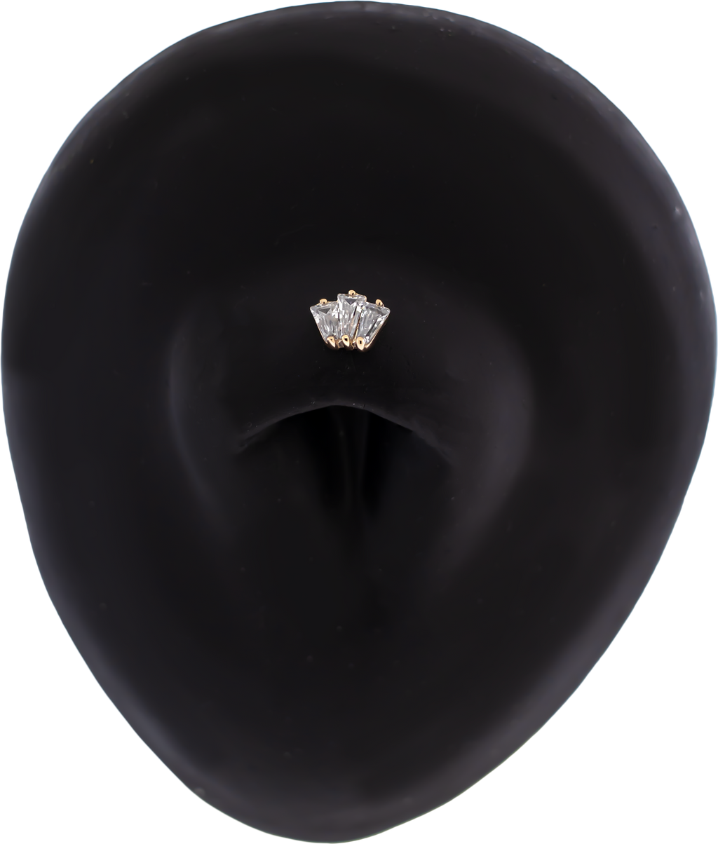 LumiFleur - 14KT Gold Threadless End | Threadless End | Wiccan Center