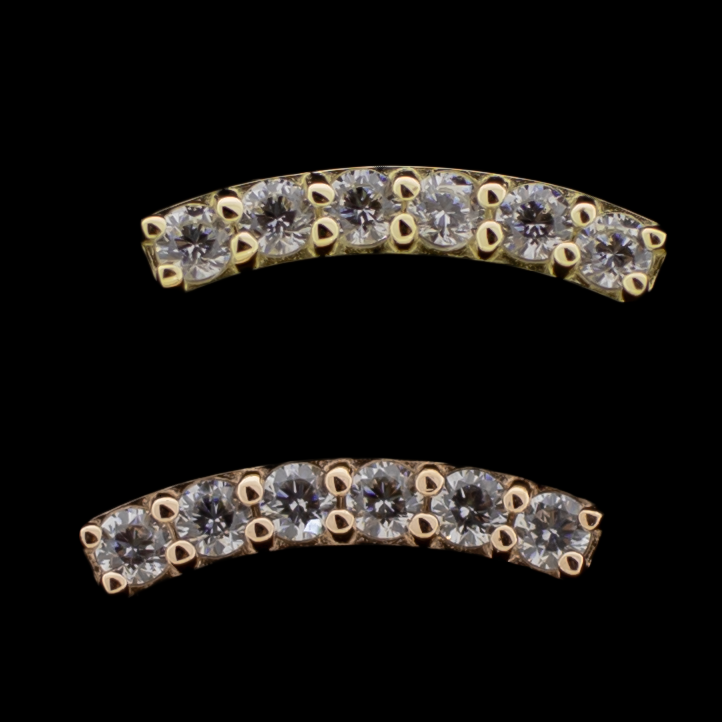 Royale - 14kt Gold Threadless Gem Arch | Body Jewelry | Wiccan Center