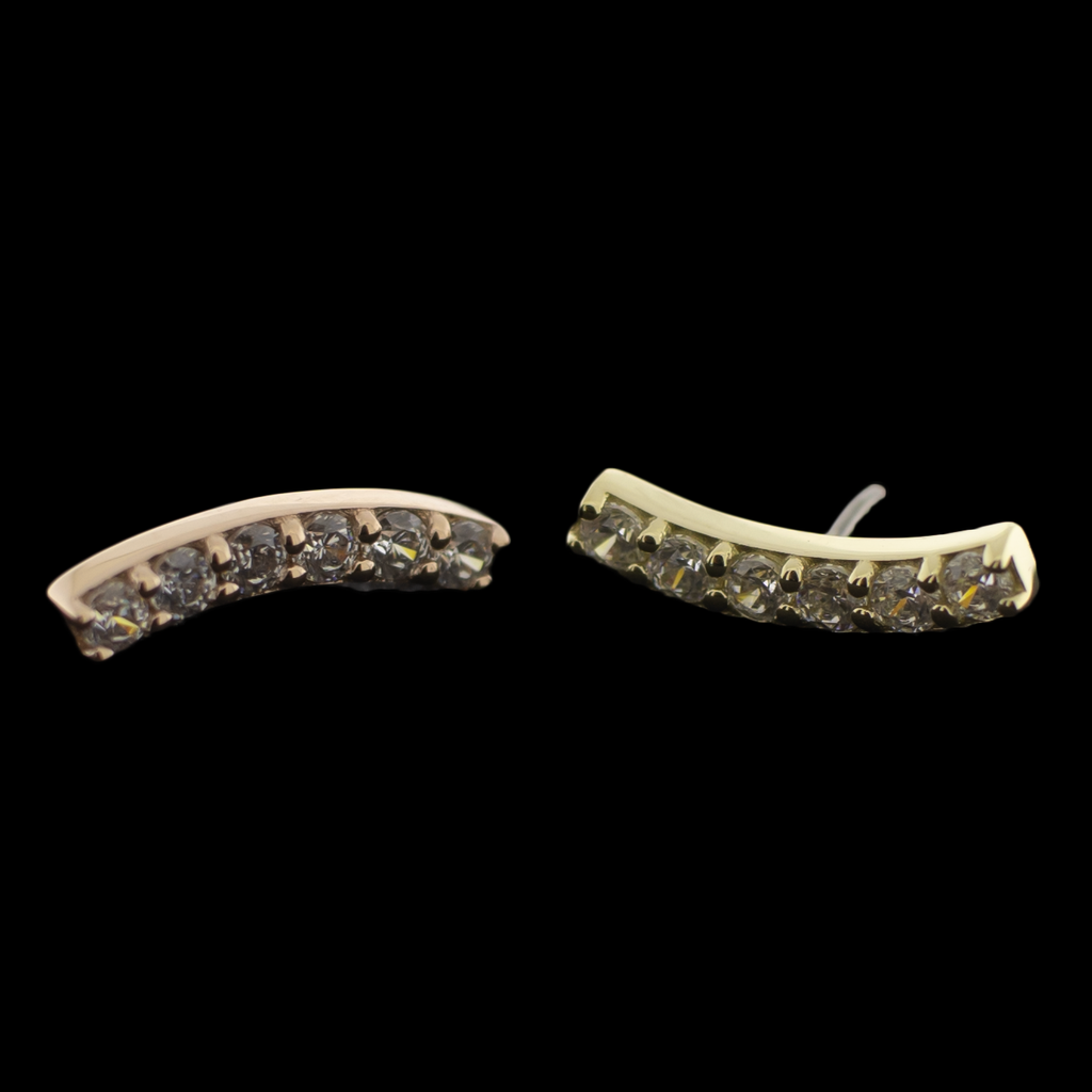 Royale - 14kt Gold Threadless Gem Arch | Body Jewelry | Wiccan Center