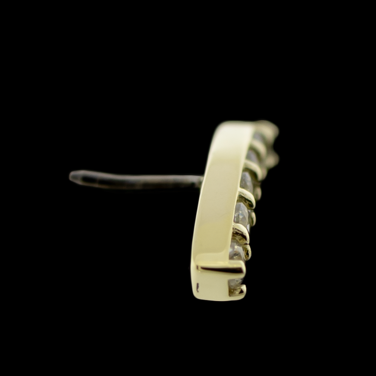Royale - 14kt Gold Threadless Gem Arch | Body Jewelry | Wiccan Center
