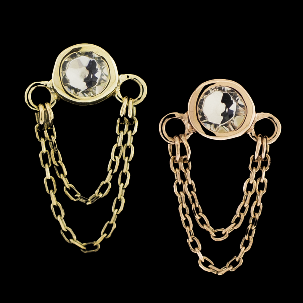 Loren -14Kt Gold Threadless End | Body Jewelry | Wiccan Center