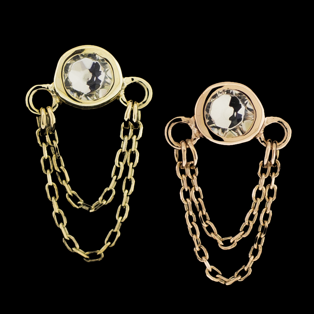 Loren -14Kt Gold Threadless End | Body Jewelry | Wiccan Center