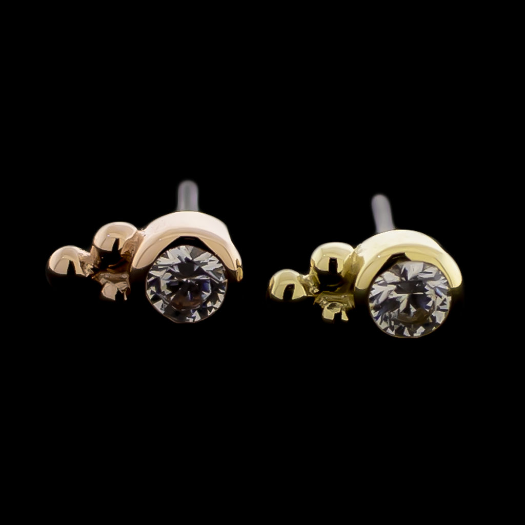 Edie - 14KT Gold Threadless End | Threadless End | Wiccan Center