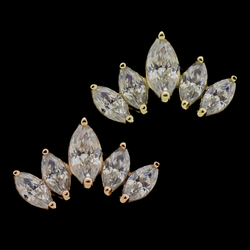 Zephara - 14Kt Gold Threadless End | Body Jewelry | Wiccan Center