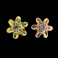 FloraLuxe 14K Gold Flower Threadless End | Threadless End | Wiccan Center