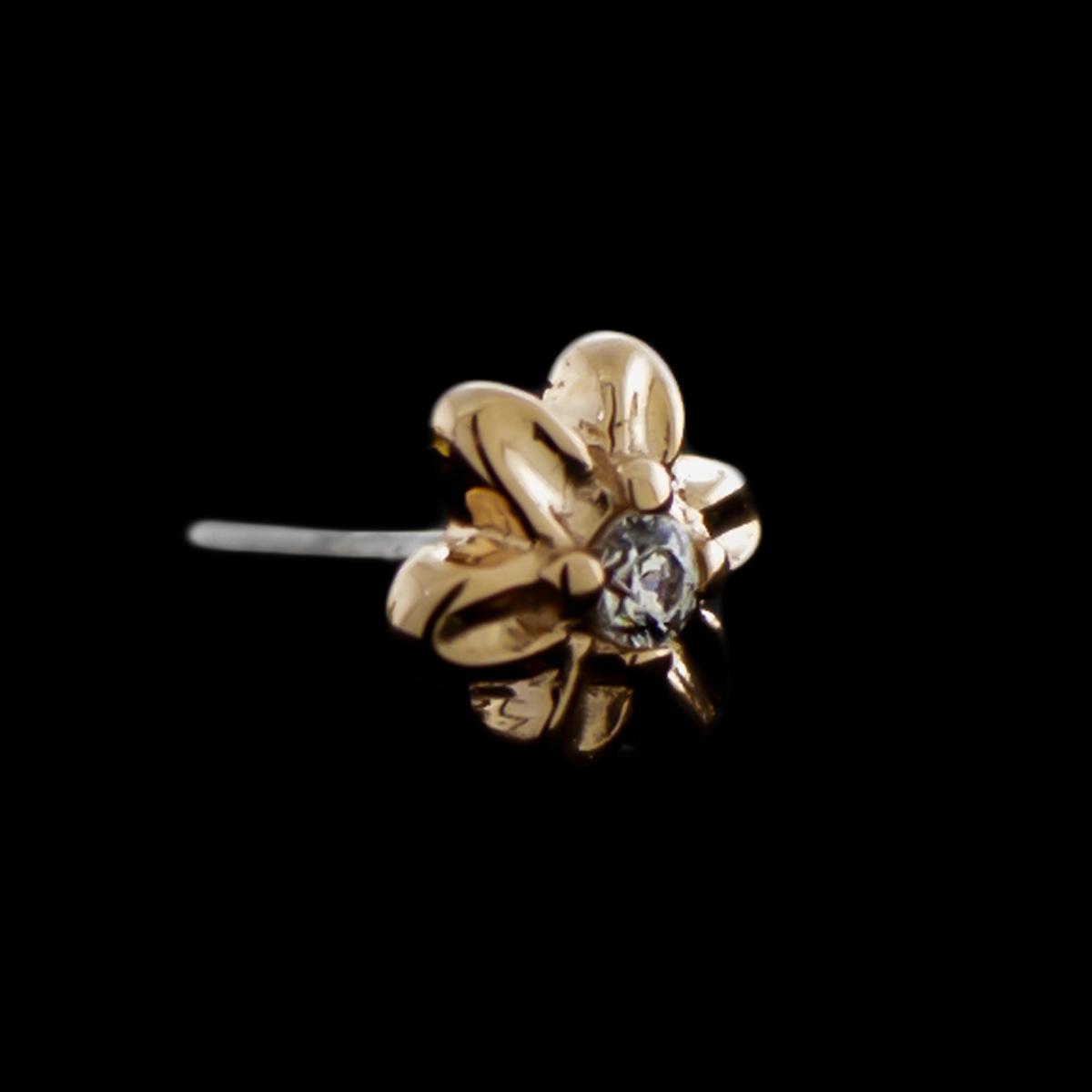 FloraLuxe 14K Gold Flower Threadless End | Threadless End | Wiccan Center