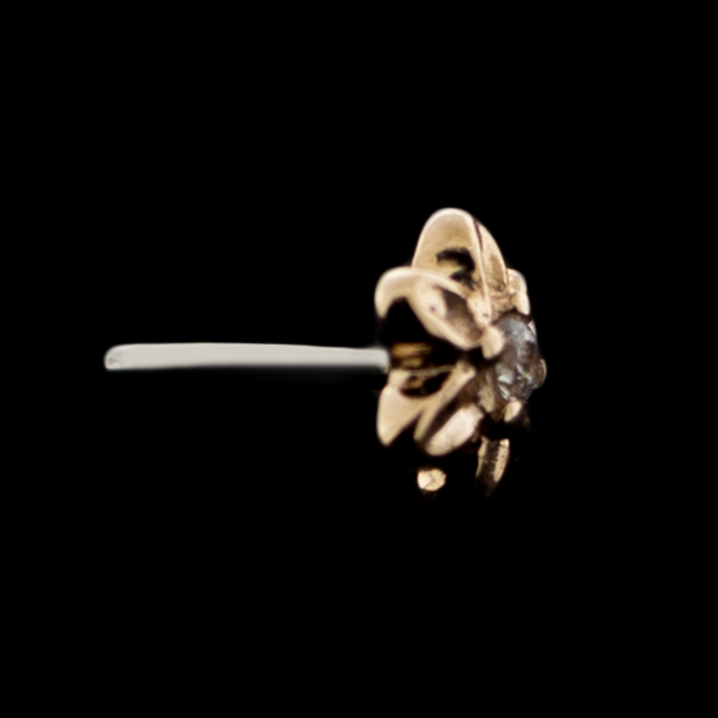 FloraLuxe 14K Gold Flower Threadless End | Threadless End | Wiccan Center