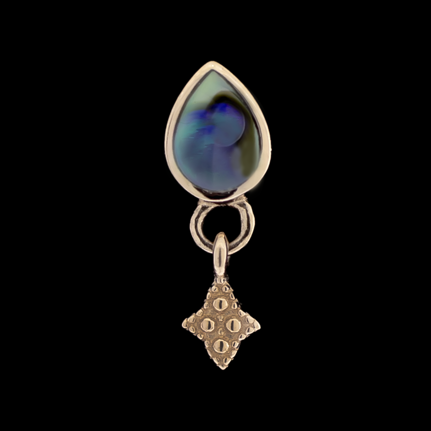 Oceanica- 14KT Gold Threadless End | Threadless End | Wiccan Center