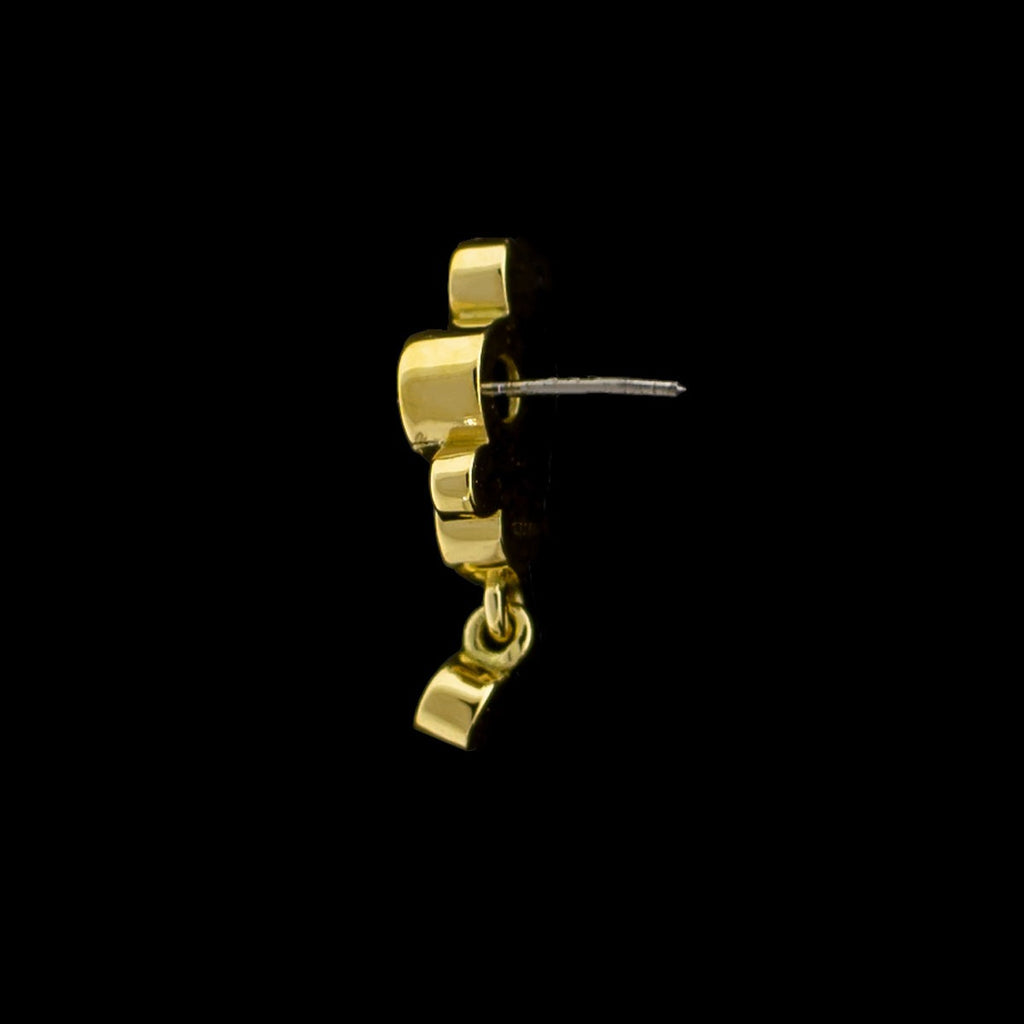 Nevaeh- Dangle - 18KT Gold Threadless End - Khrysos Piercing Jewelry | Body Jewelry | Wiccan Center