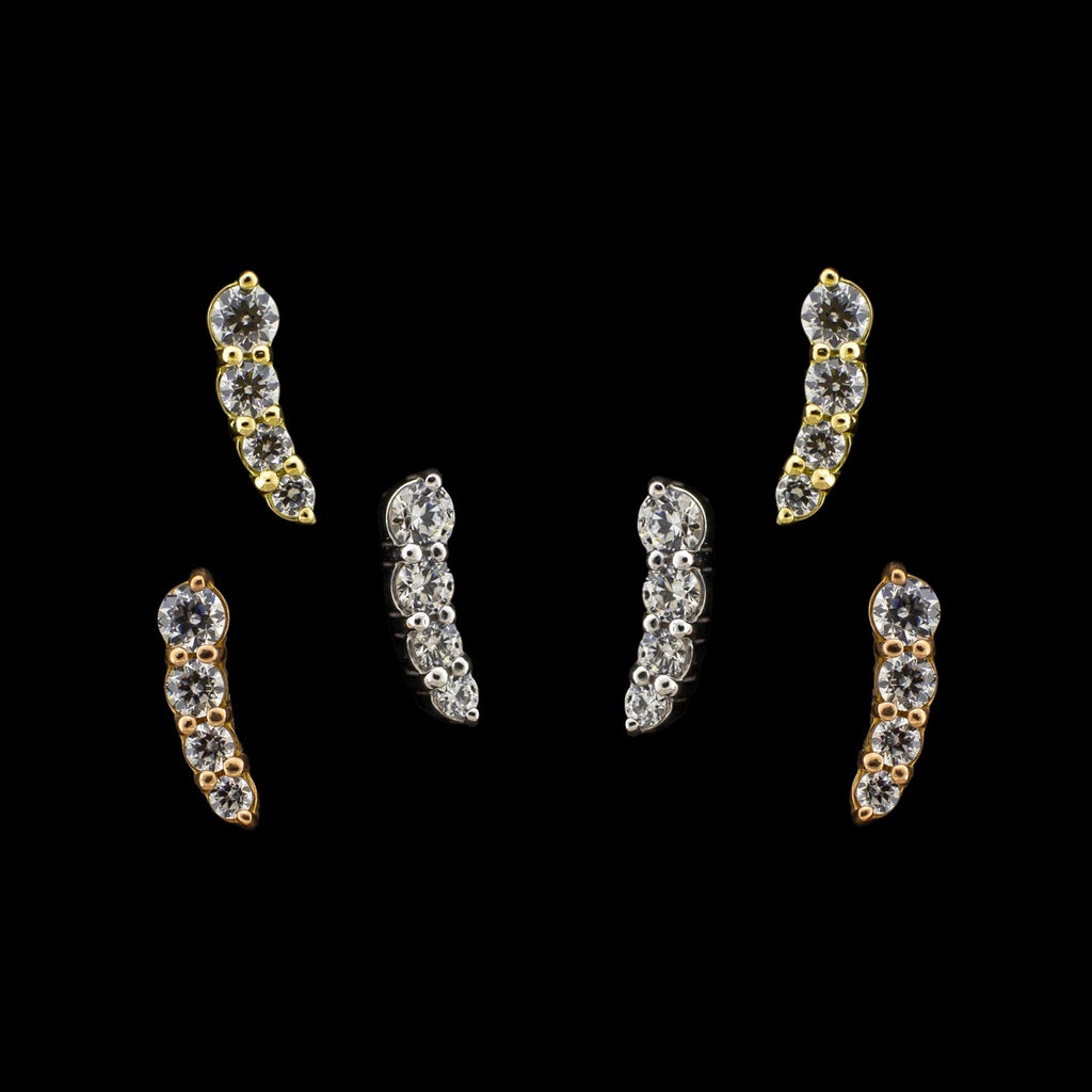 Bailey - 18KT Solid Gold Threadless End | Threadless End | Wiccan Center
