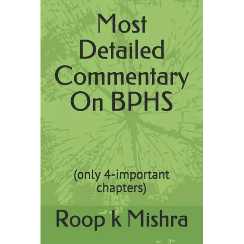 Most Detailed Commentary On BPHS: (only 4-important chapters) - Paperback | Books | Wiccan Center
