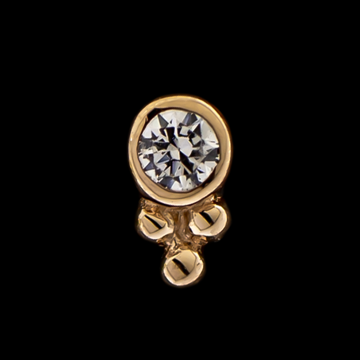 Edie - 14KT Gold Threadless End | Threadless End | Wiccan Center