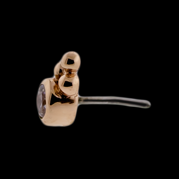 Edie - 14KT Gold Threadless End | Threadless End | Wiccan Center
