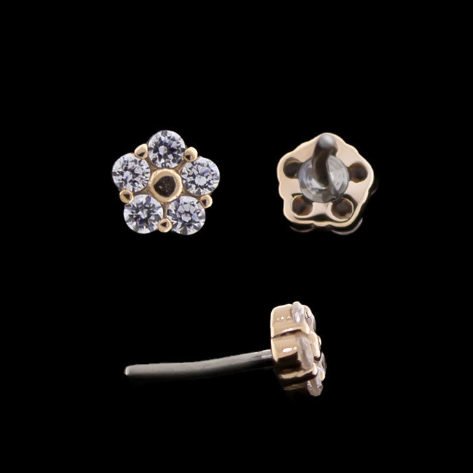 Sorella - 14kt Gold Threadless End | Body Jewelry | Wiccan Center