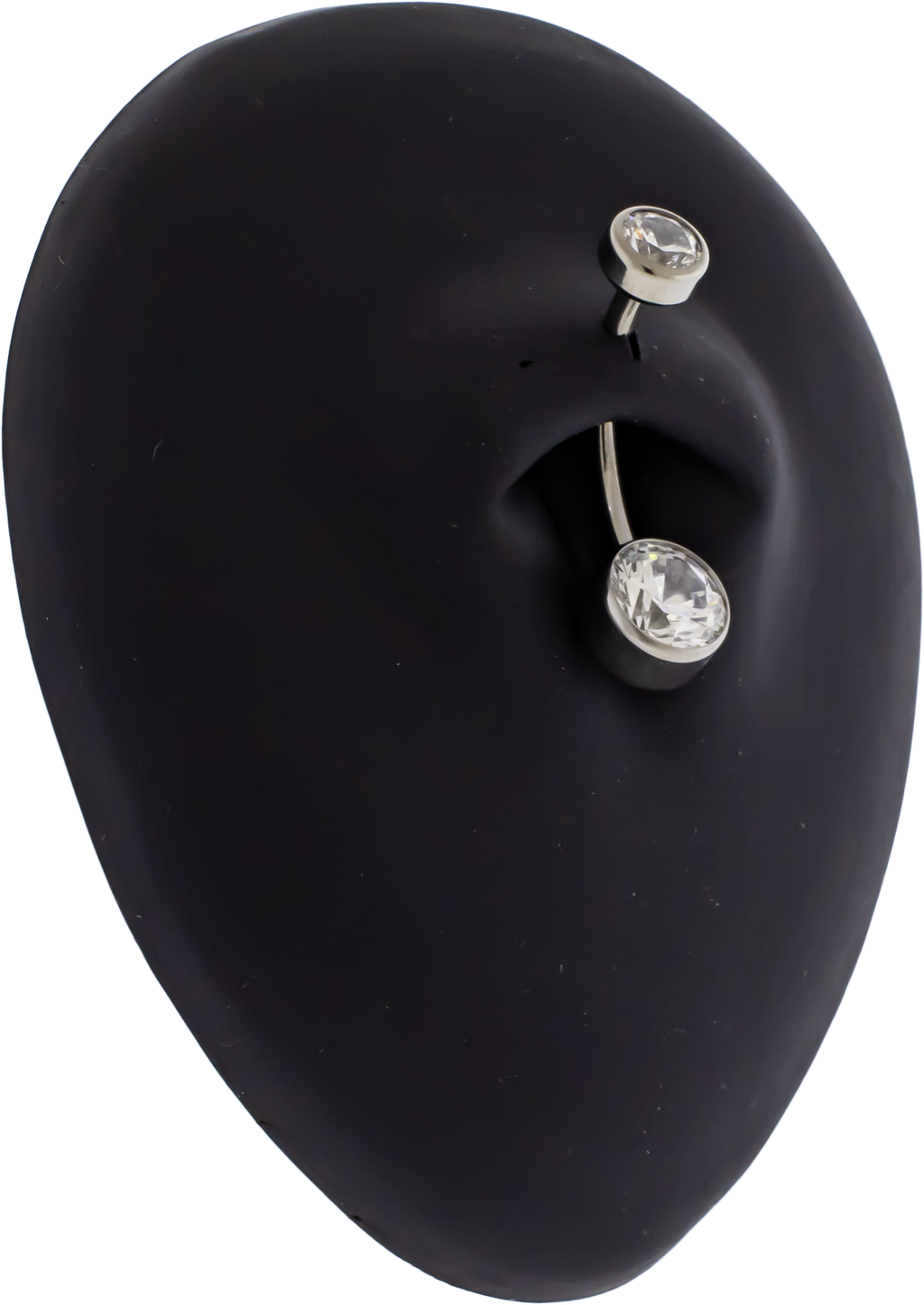 14G Titanium Internally Threaded Flat Set Double Gem Navel Rings W/ Premium Zirconia | Body Jewelry | Wiccan Center
