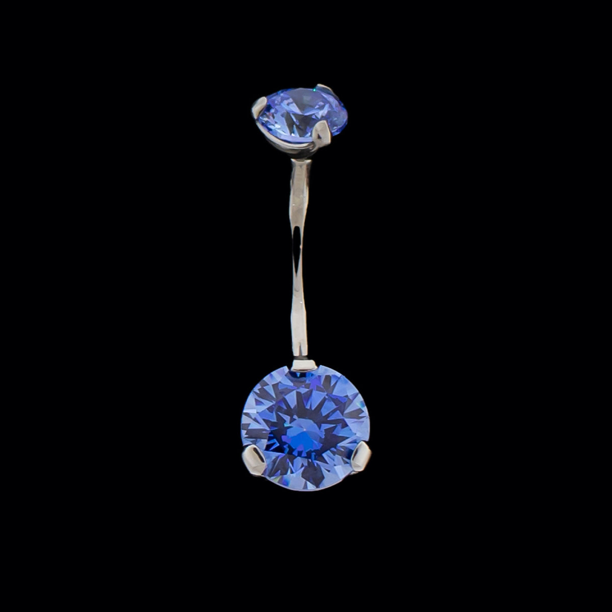 Prong Set Premium Zirconia Navel Ring | Internally Threaded Navel Rings | Wiccan Center