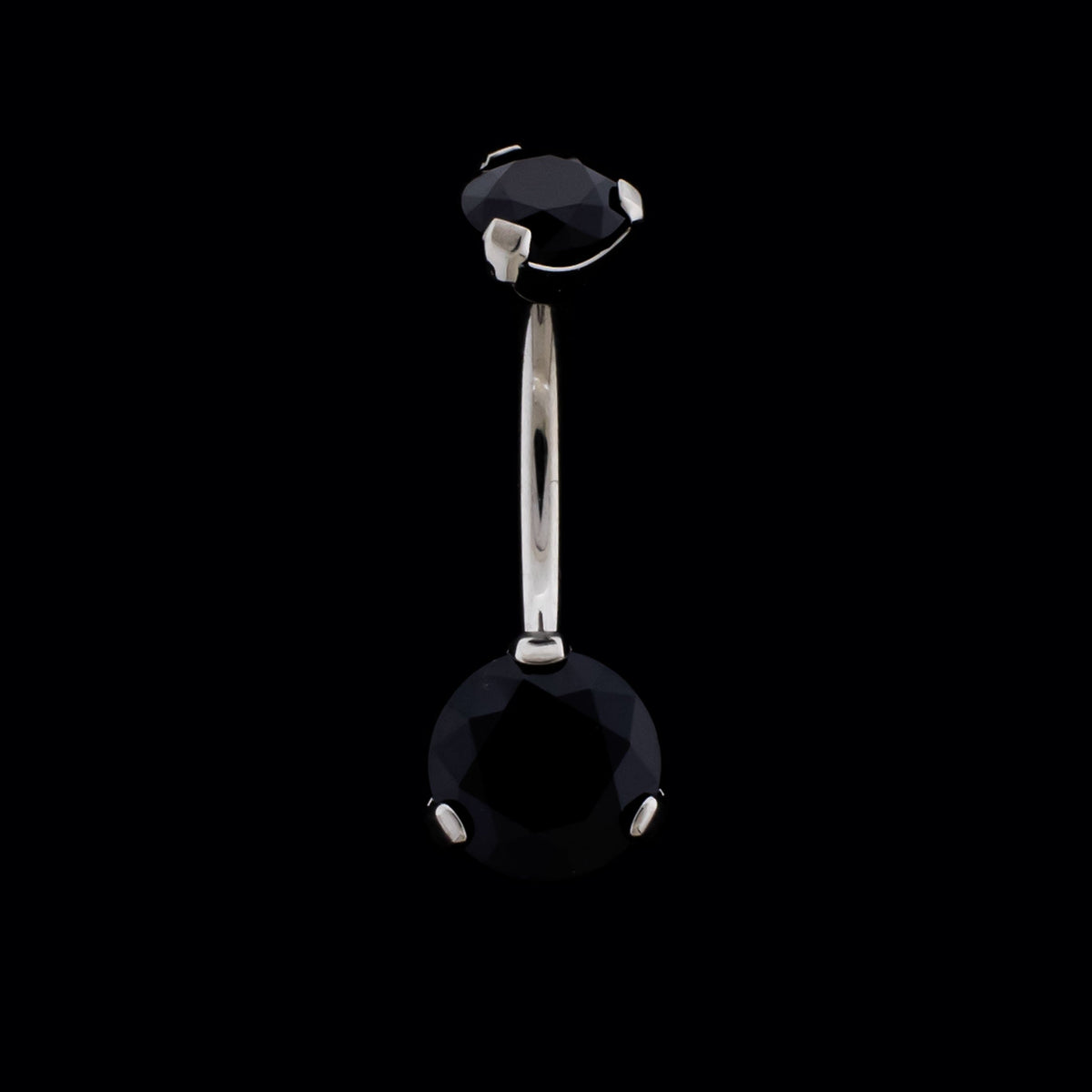 Prong Set Premium Zirconia Navel Ring | Internally Threaded Navel Rings | Wiccan Center