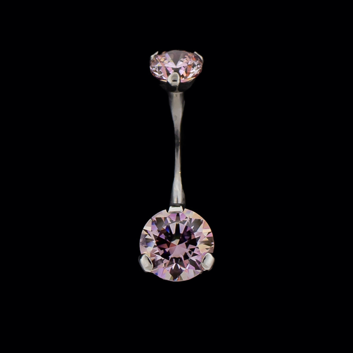 Prong Set Premium Zirconia Navel Ring | Internally Threaded Navel Rings | Wiccan Center