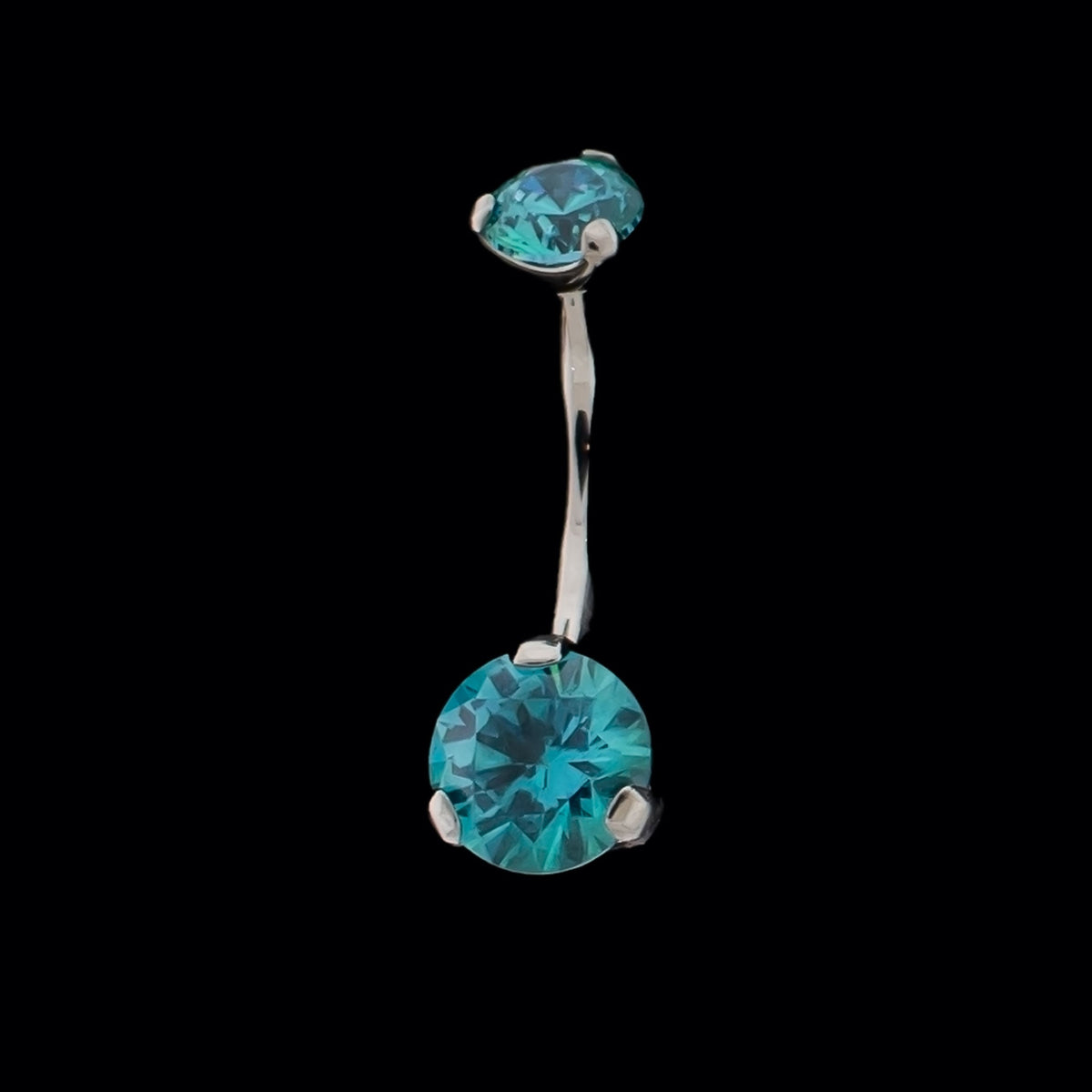 Prong Set Premium Zirconia Navel Ring | Internally Threaded Navel Rings | Wiccan Center