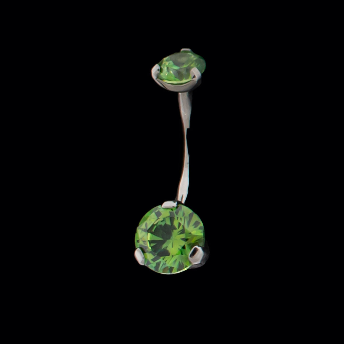 Prong Set Premium Zirconia Navel Ring | Internally Threaded Navel Rings | Wiccan Center