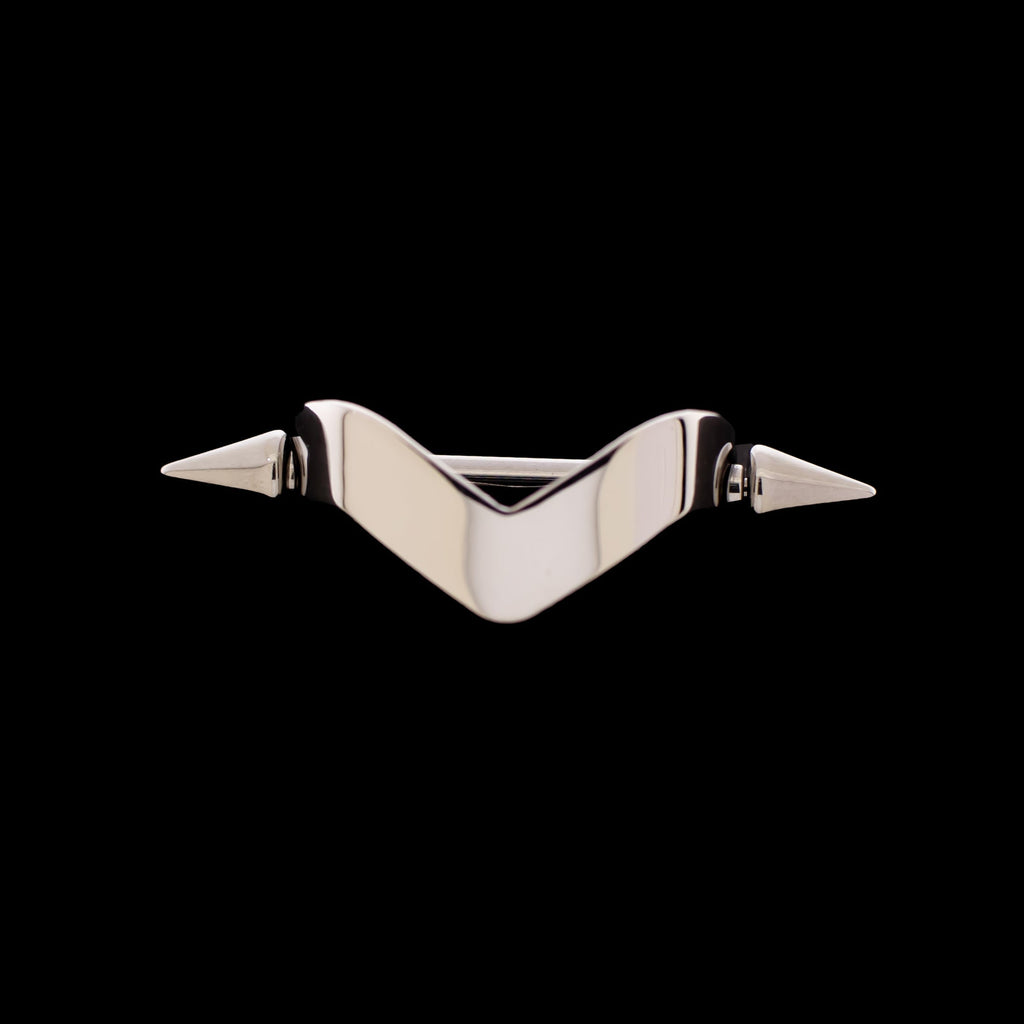 14G V-Shape Nose Bridge Cuff With Spike Ends | Body Jewelry | Wiccan Center