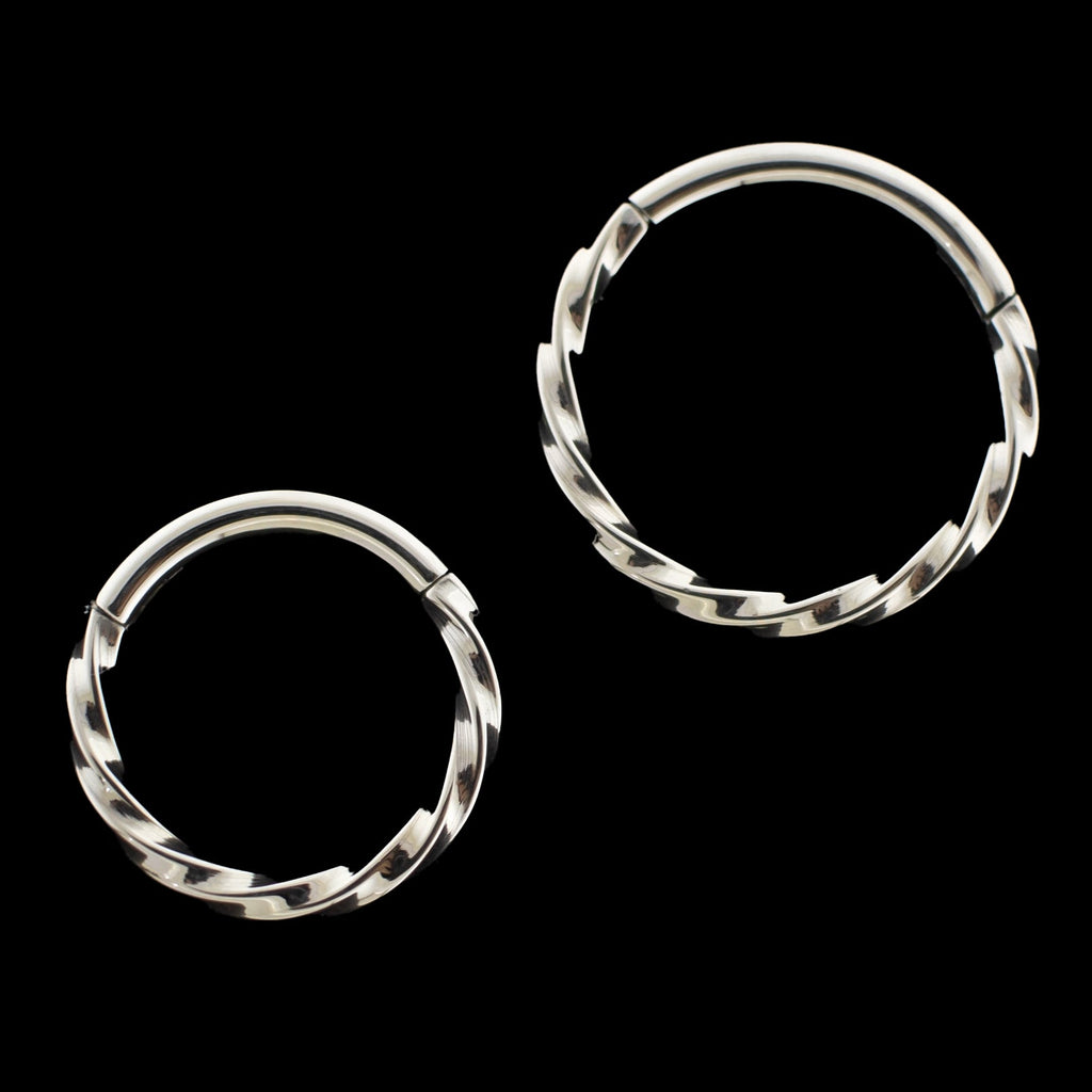Twist- Titanium Hinged Ring | Hinged Segment Ring | Wiccan Center