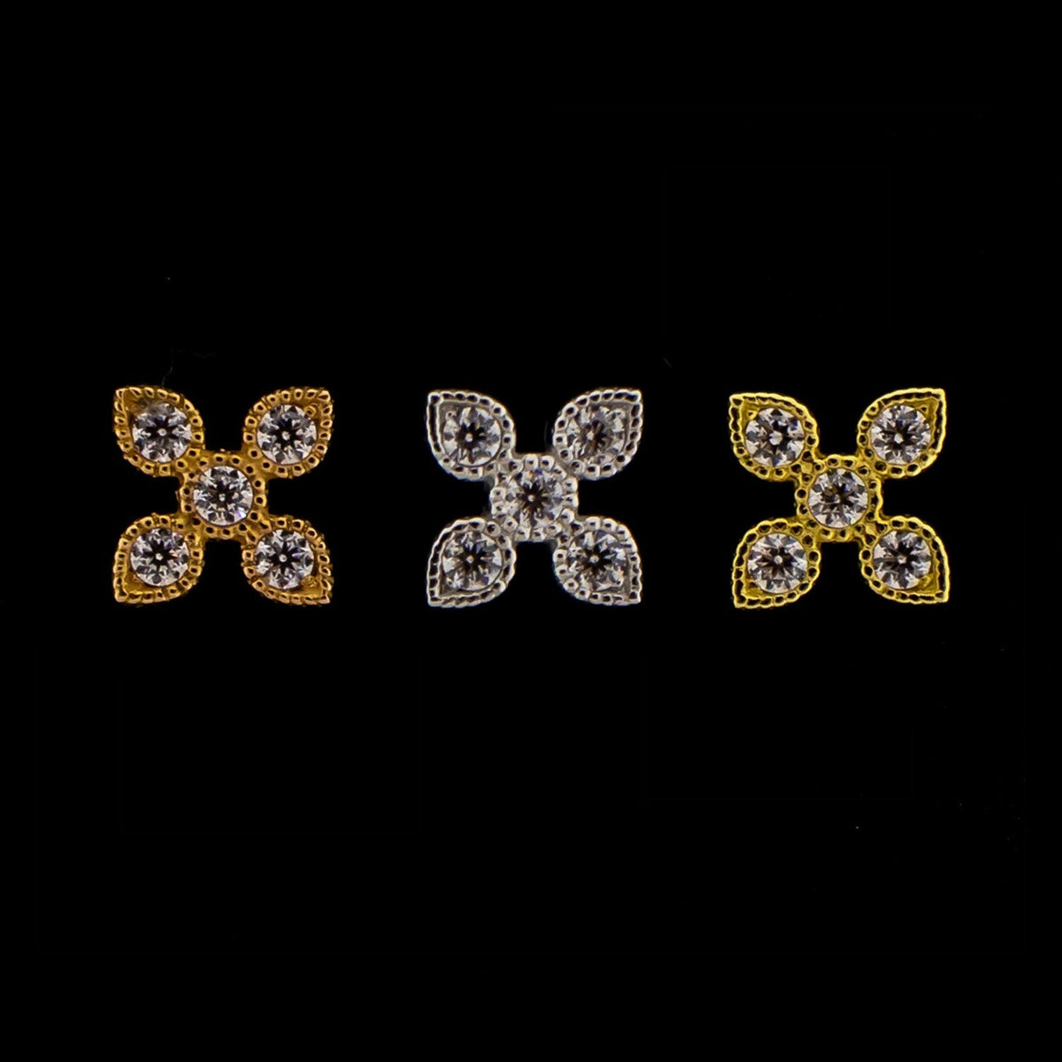 Serafina - 18KT Gold Threadless End | Threadless End | Wiccan Center