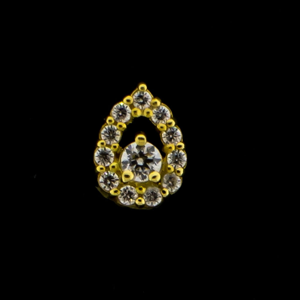 Ayla - 18KT Gold Threadless End | Threadless End | Wiccan Center