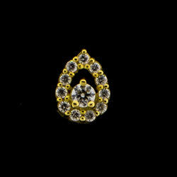 Ayla - 18KT Gold Threadless End | Threadless End | Wiccan Center