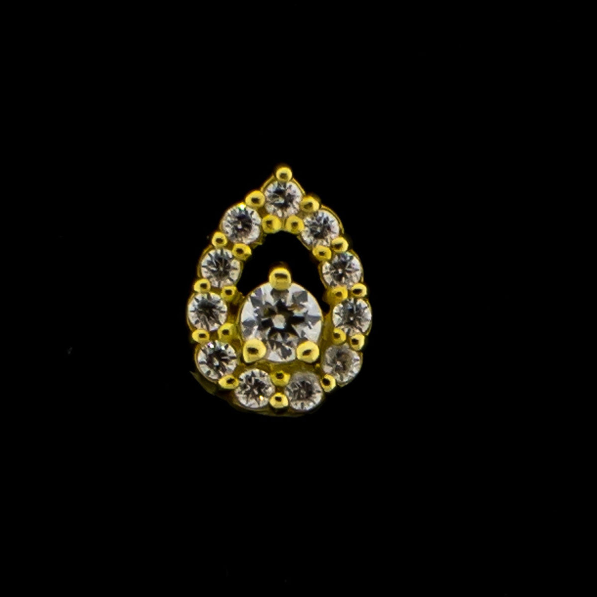 Ayla - 18KT Gold Threadless End | Threadless End | Wiccan Center