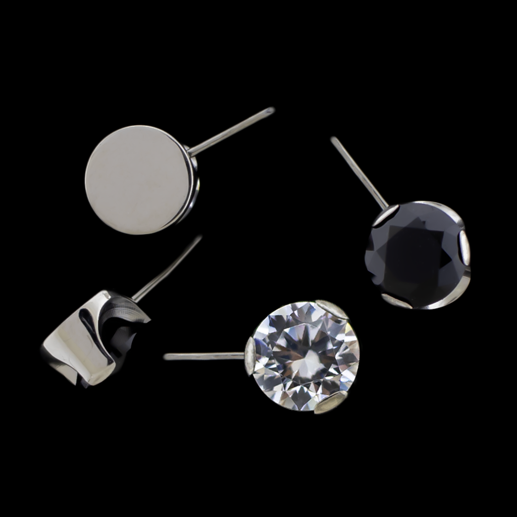 Keon- Round Front Facing Prong Set Low Profile End | Body Jewelry | Wiccan Center
