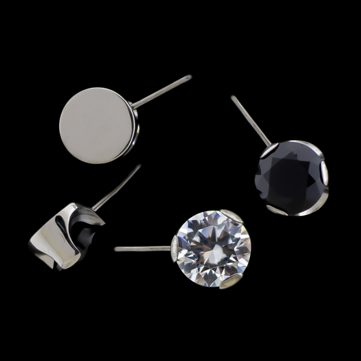 Keon- Round Front Facing Prong Set Low Profile End | Body Jewelry | Wiccan Center