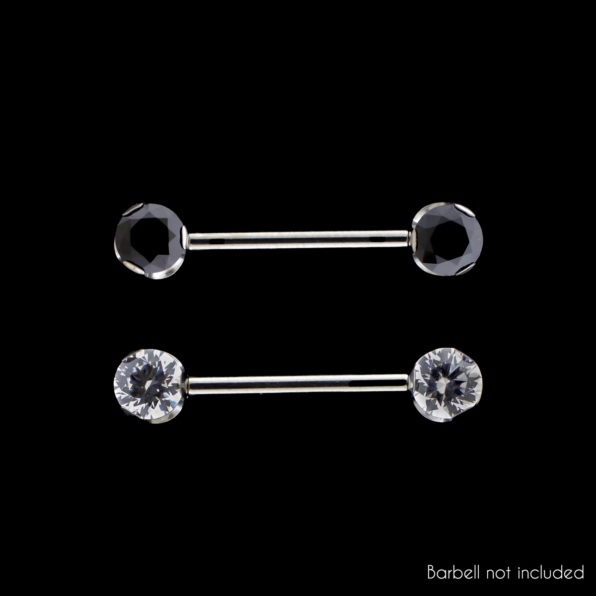 Keon- Round Front Facing Prong Set Low Profile End | Body Jewelry | Wiccan Center