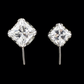 Axel- Square Front Facing Prong Set Low Profile End | Body Jewelry | Wiccan Center