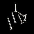 Titanium Threadless Labret Post- 3mm back | Threadless Post | Wiccan Center