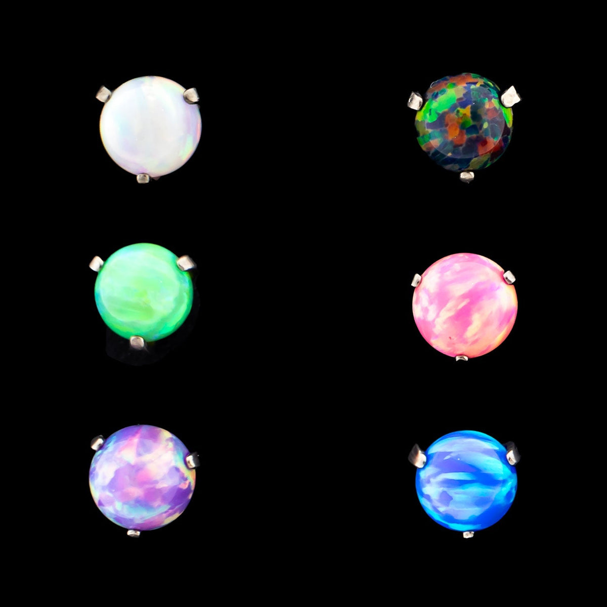 Claw Set Opal Ball - 16G/18G Titanium Internally Threaded | Body Jewelry | Wiccan Center